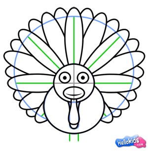 300x305 Easy Thanksgiving Drawings