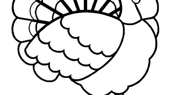 570x320 Simple Drawing Of Turkey Simple Turkey Drawing How To Draw