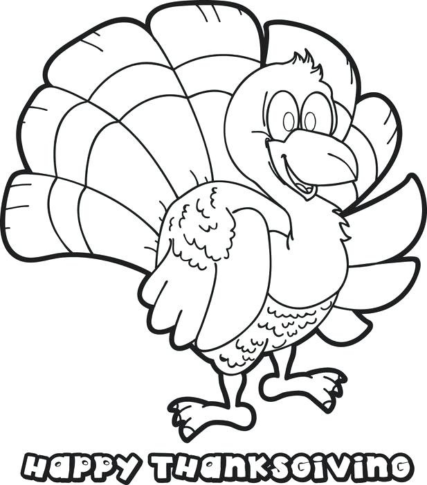 617x700 Cute Turkey Coloring Pages Free Printable Thanksgiving Page