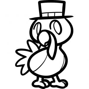 302x302 How To Draw How To Draw A Thanksgiving Turkey For Kids