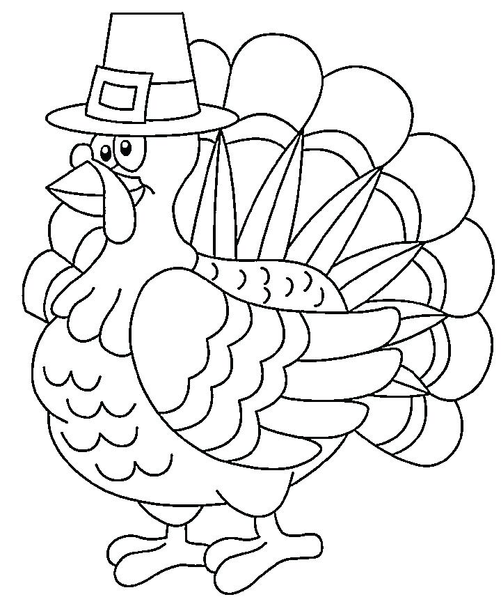 720x857 Coloring Pages Thanksgiving Turkey Kids Drawing Cooked Day Best