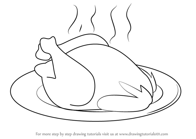 800x566 Practical Cooked Turkey Drawing Free Printable Thanksgiving