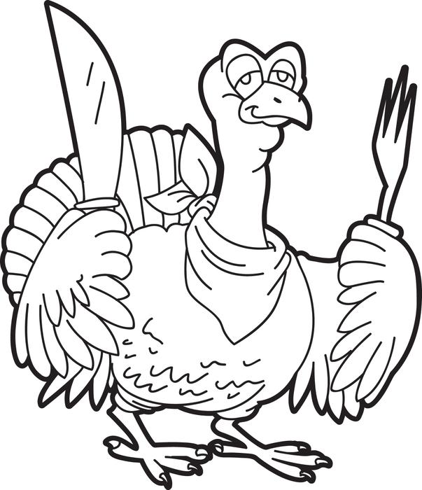 603x700 Free Printable Turkey Coloring Page For Kids