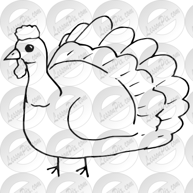 380x380 Turkey Outline For Classroom Therapy Use