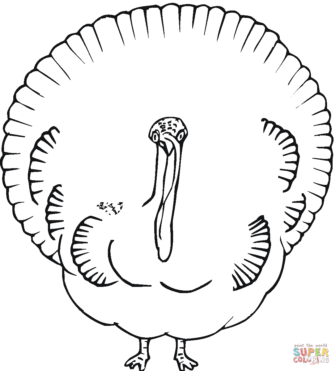 1087x1200 Turkey Looks Like Peacock Coloring Page Free Printable Coloring
