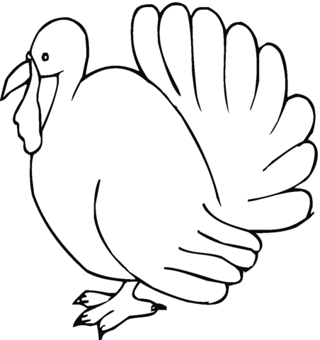 452x480 Turkey Outline Coloring Page Free Printable Coloring Pages