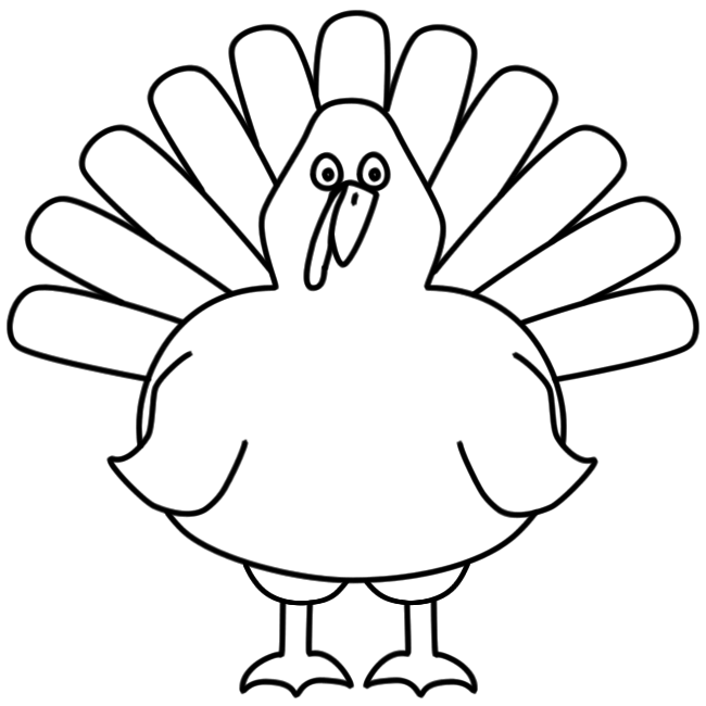 650x650 Turkey Coloring Pages Free Printable Tags Turkeys Coloring Pages
