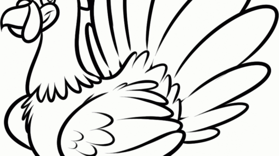 570x320 Simple Drawing Of A Turkey How To Draw A Thanksgiving Turkey