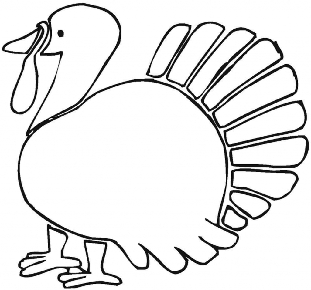 1024x956 Simple Turkey Drawing Thanksgiving Turkey Coloring Pages
