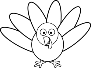 299x222 Turkey Drawing Template