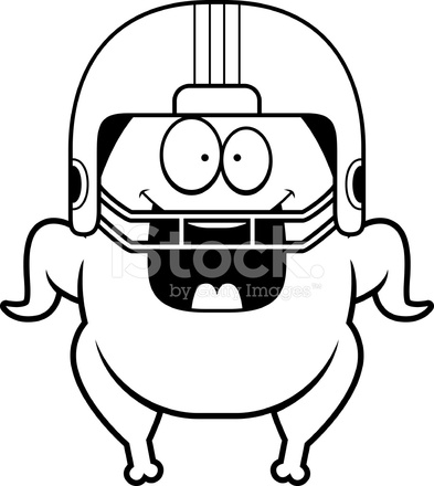 393x440 Happy Cartoon Football Turkey Stock Vector