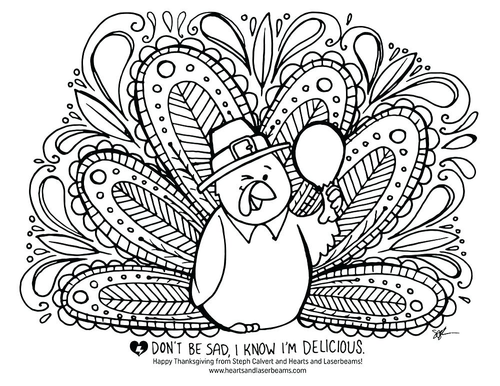 1000x773 Turkey Coloring Pages Free Printable Free Printable Turkey Feather