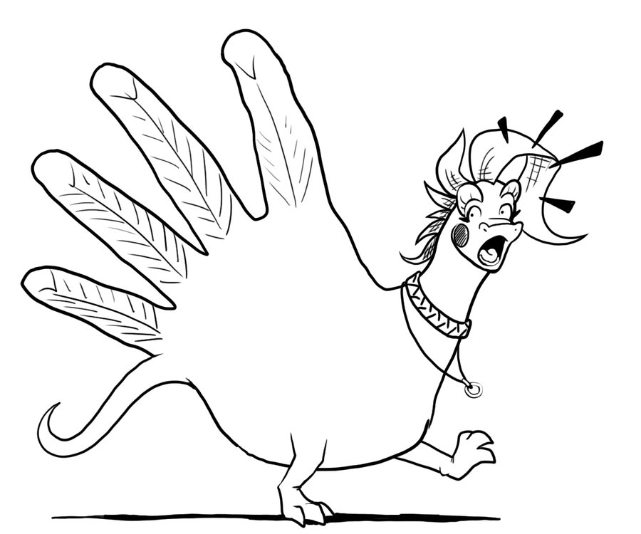 900x750 Hand Turkey By Lizardbeth