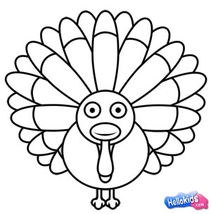 300x305 Drawn Turkey Thanksgiving Drawings