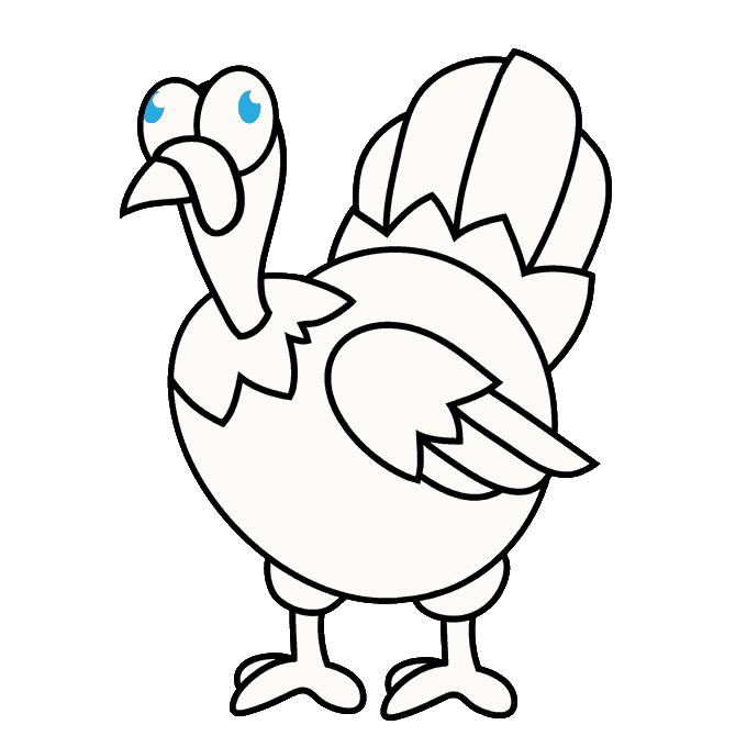 680x680 How To Draw A Cartoon Turkey In A Few Easy Steps Easy Drawing Guides