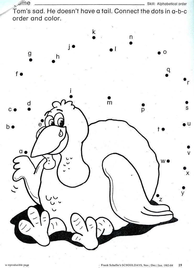 741x1024 Funny Turkey Dot To Educational Game For Toddler Bird Worksheets