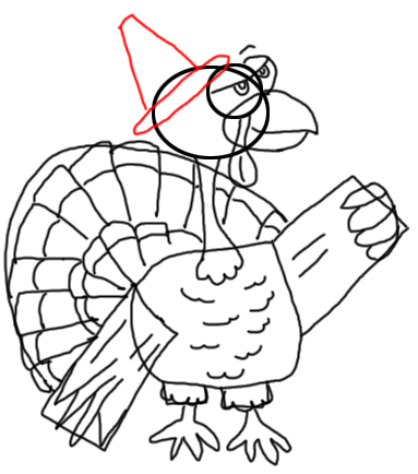 383x434 Step 15 How To Draw Turkeys For Thanksgiving And Farm Animals Step