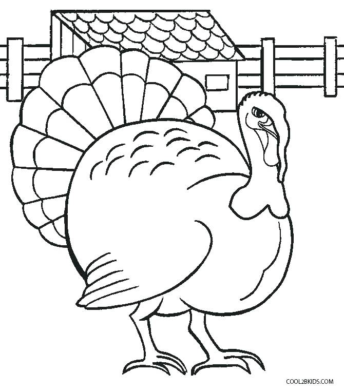 670x764 Turkey Coloring Pages Printable Free Turkey Coloring Pages Animal