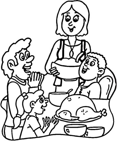 398x480 Turkey Dinner Coloring Page Free Printable Coloring Pages