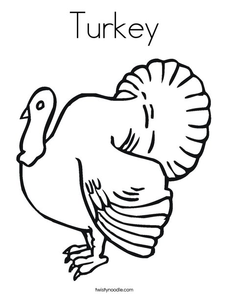 468x605 Turkey Coloring Page