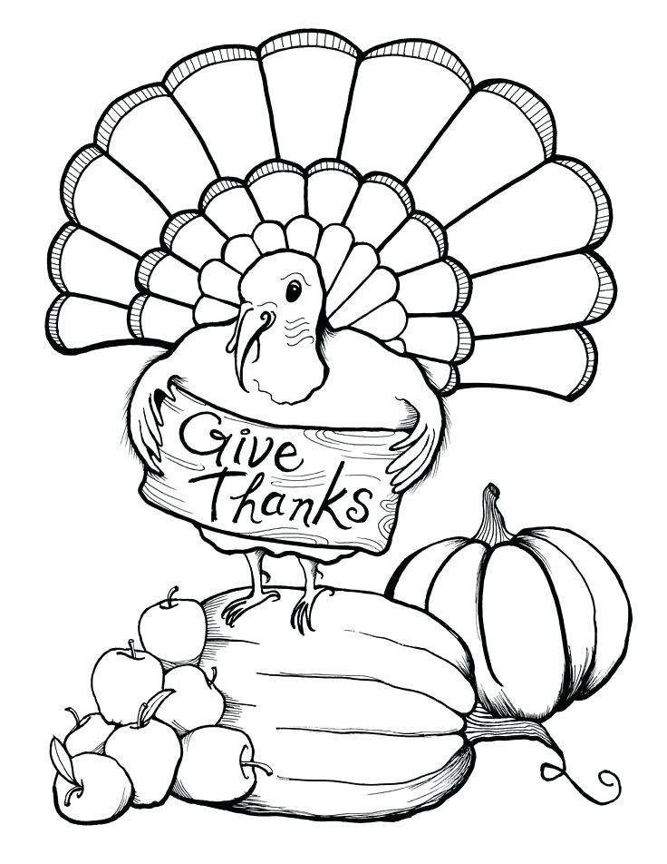 736x952 Thanksgiving Turkey Coloring Pages To Print Download Day Free