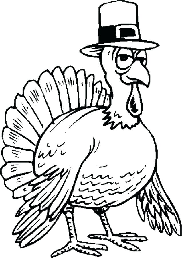 636x898 Coloring Pictures Of A Turkey A Happy Turkey Coloring Pages