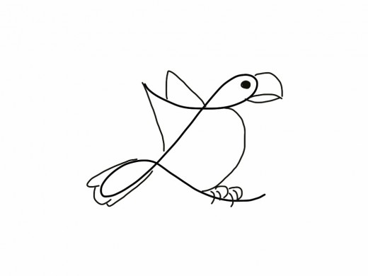 520x390 How To Turn A Cursive L Into A Bird Drawing Drawing Skills
