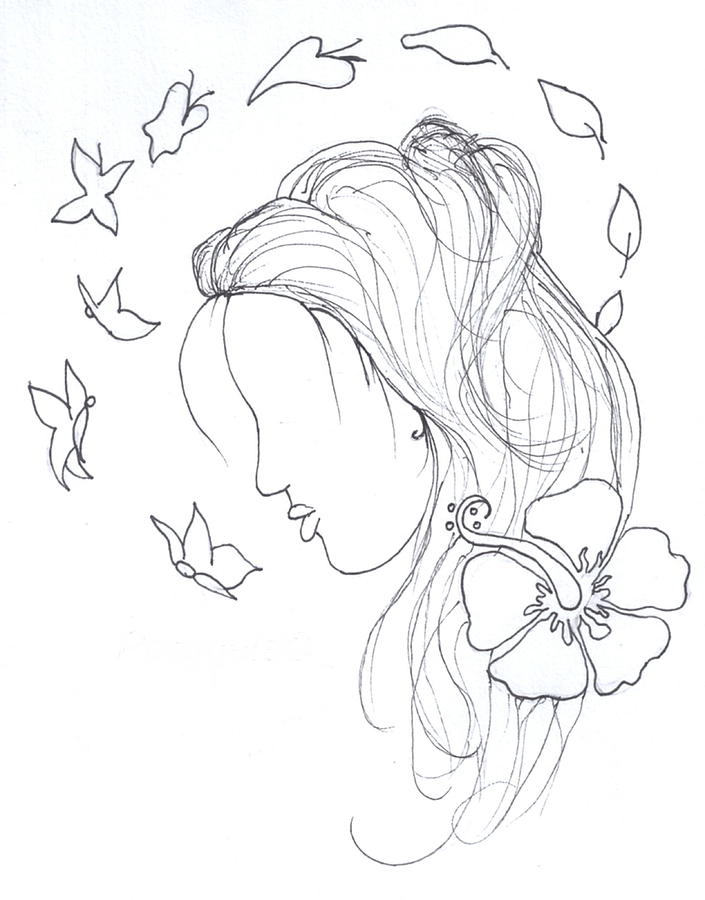 705x900 Turn Into A Butterfly Drawing By Perggals