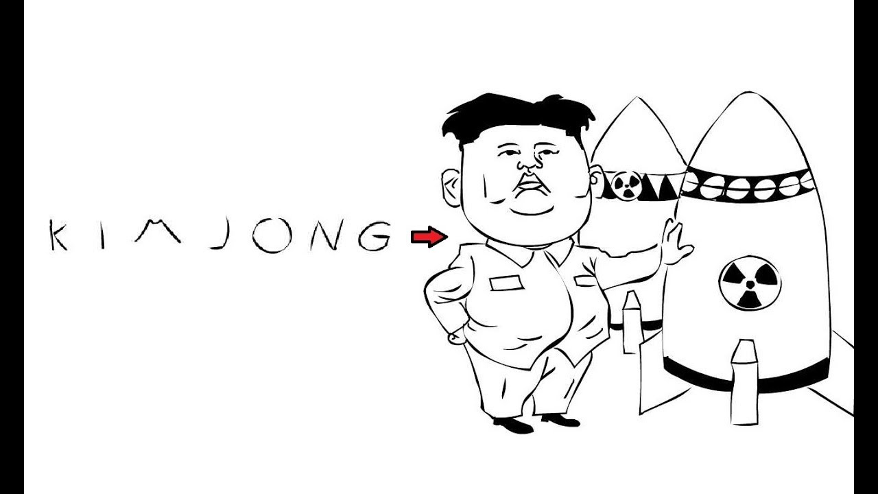 1280x720 How To Turn Words Kim Jong Into A Cartoon Learn Drawing