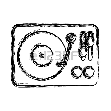 450x450 Dj Turntable Icon Over White Background Vector Illustration