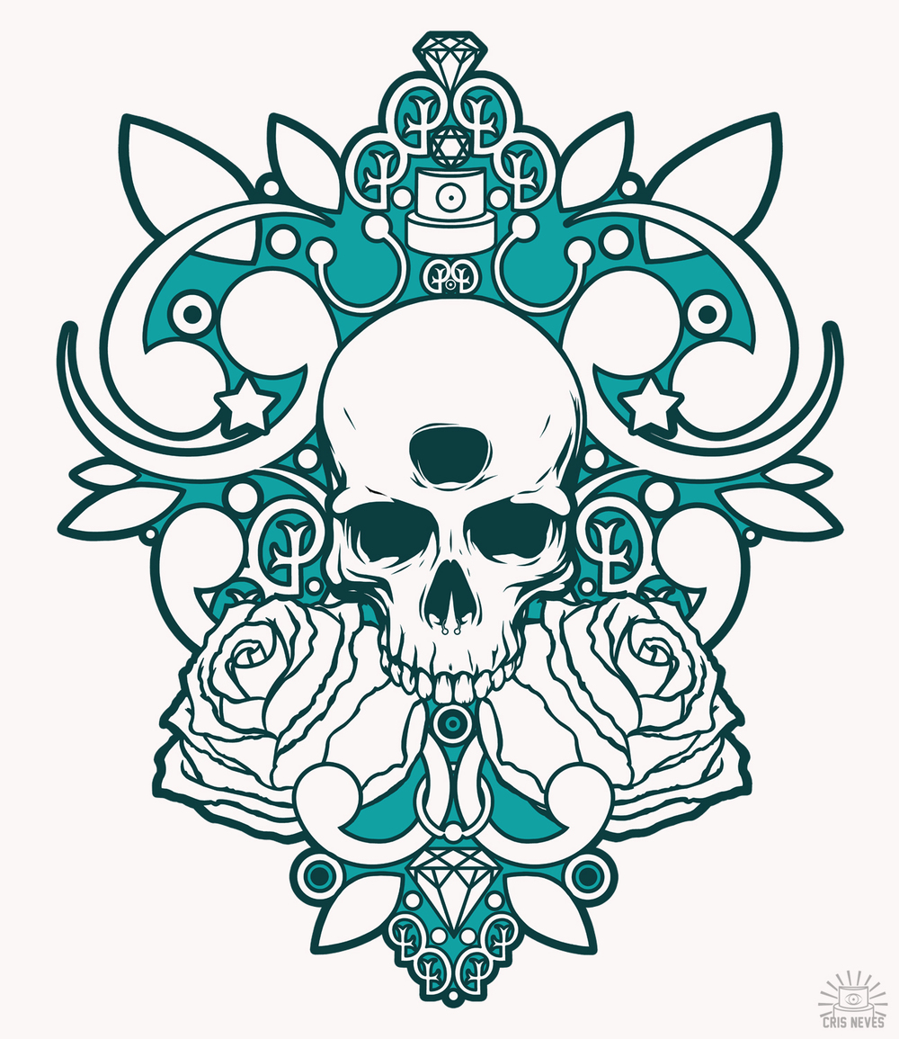 1000x1155 Turquoise Skull Drawings Tatoo
