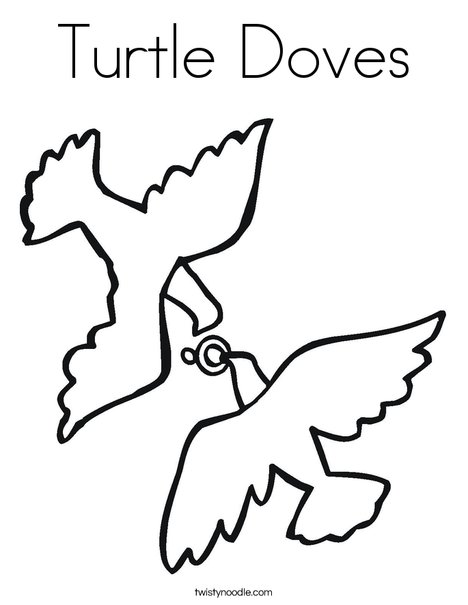 468x605 Turtle Doves Coloring Page