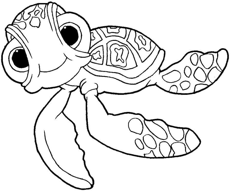 900x747 How To Draw Squirt The Turtle From Finding Nemo With Easy Step By