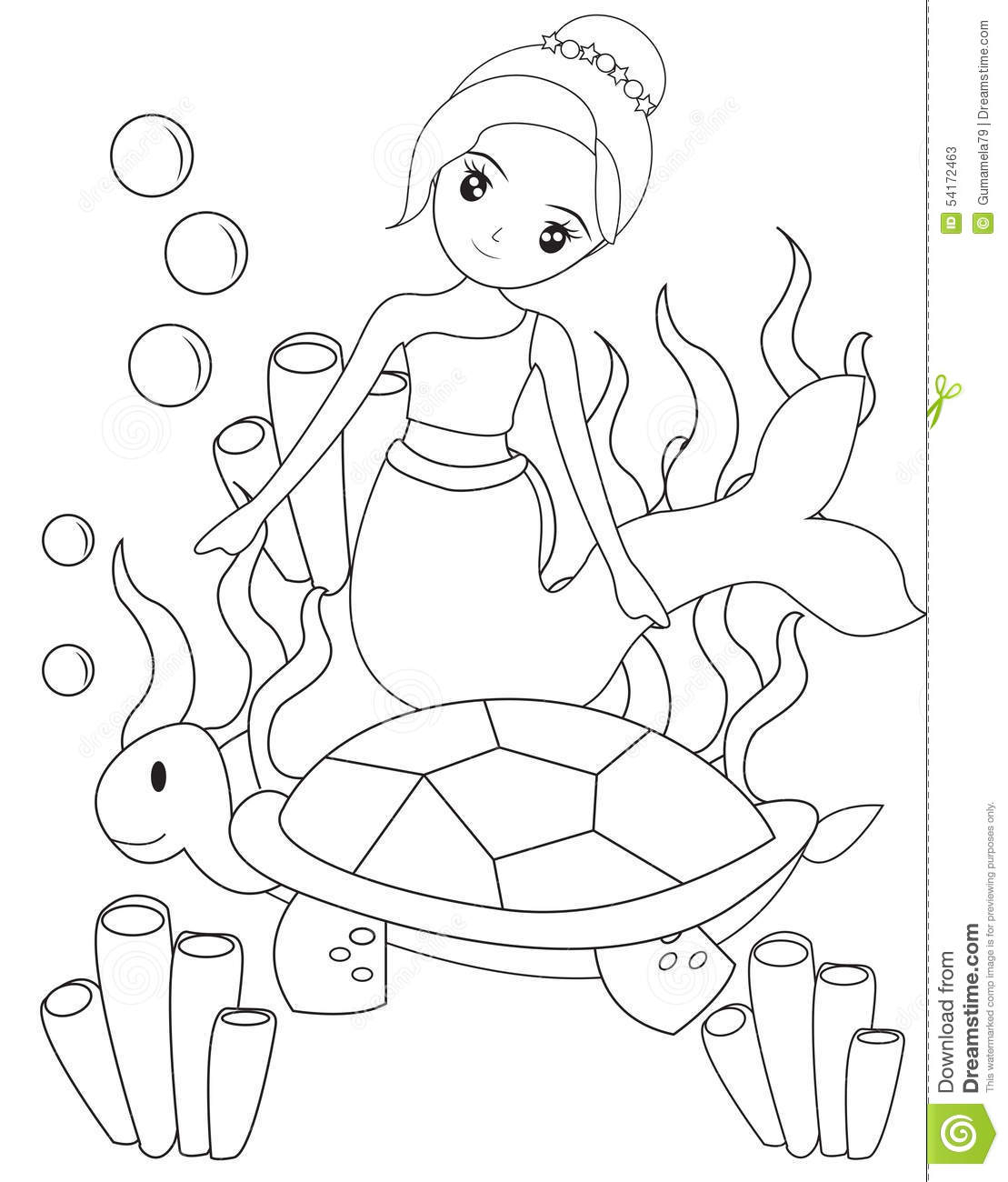 1109x1300 Mermaid Drawing For Kids The Mermaid And The Turtle Coloring Page