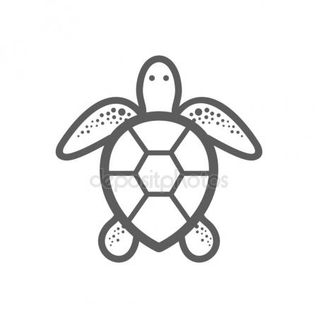 450x450 Sea Turtle Outline Icon. Summer. Vacation Stock Vector Ayra