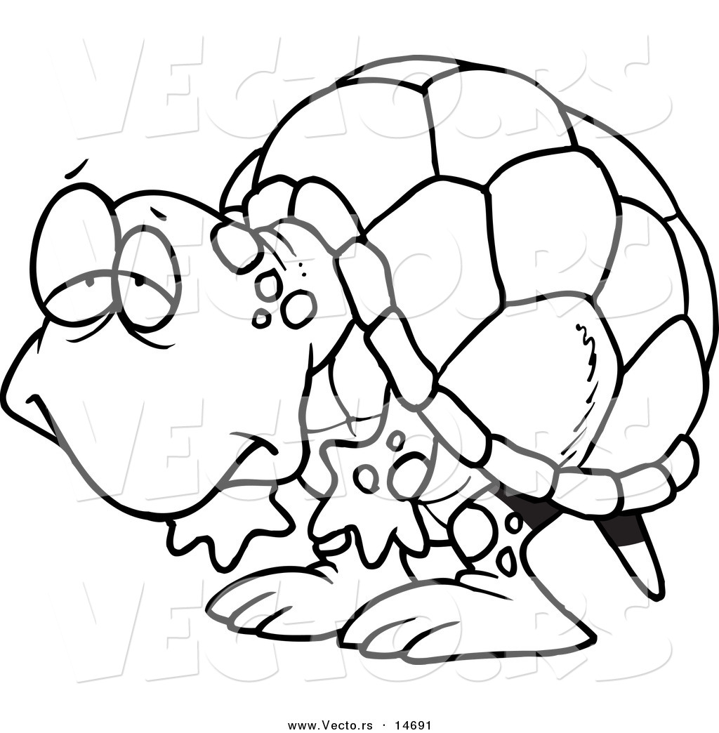 1024x1044 Vector Of A Cartoon Tired Old Tortoise