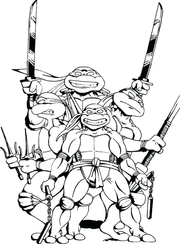 600x812 Ideal Ninja Turtle Coloring Pages Online Teenage Mutant Turtles