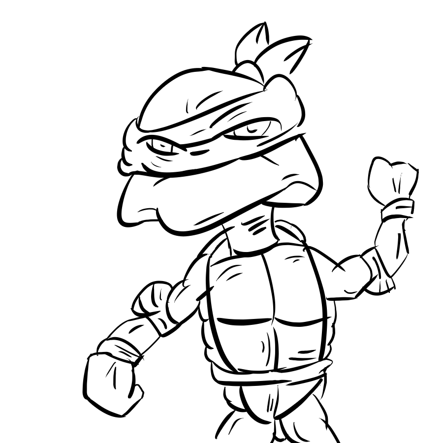 900x900 Simple Sea Turtle Drawing Simple Ninja Turtle Sketch By