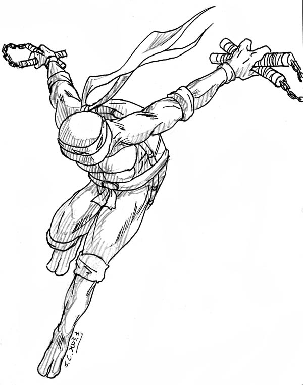 600x763 Ninja Turtle Michelangelo By J C