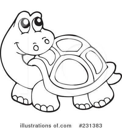 400x420 Coolest Cartoon Turtle Outline