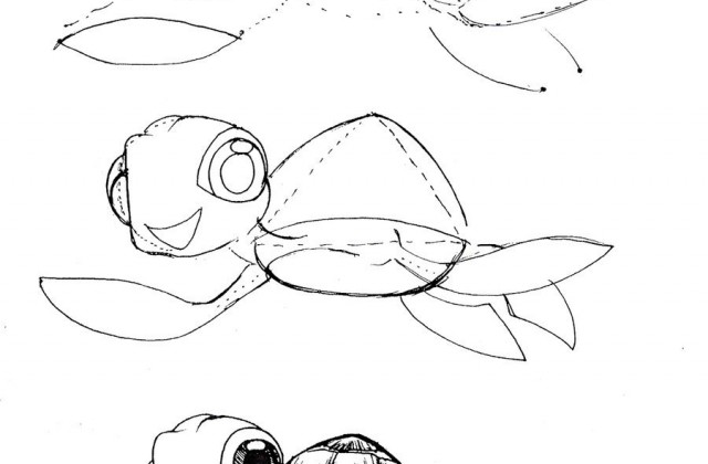 640x420 Tag For How To Draw A Cute Turtle Cute Drawings Of Baby Tiger