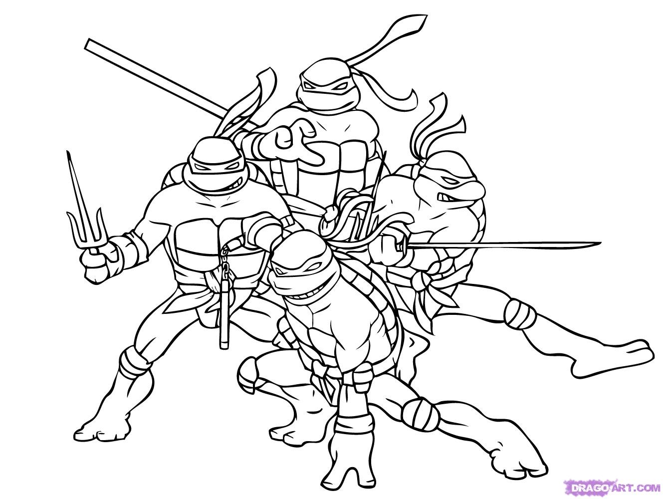 1329x1000 Coloring Pages Drawing Ninja Turtle Coloring Pages Drawing