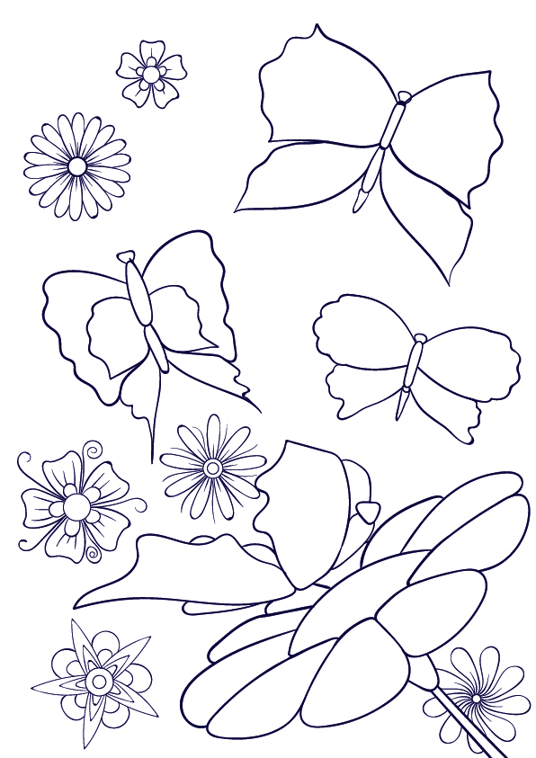 596x843 Learn How To Draw A Butterfly On A Flower