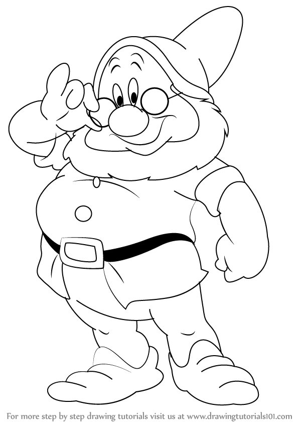 598x844 Learn How To Draw Doc Dwarf From Snow White And The Seven Dwarfs