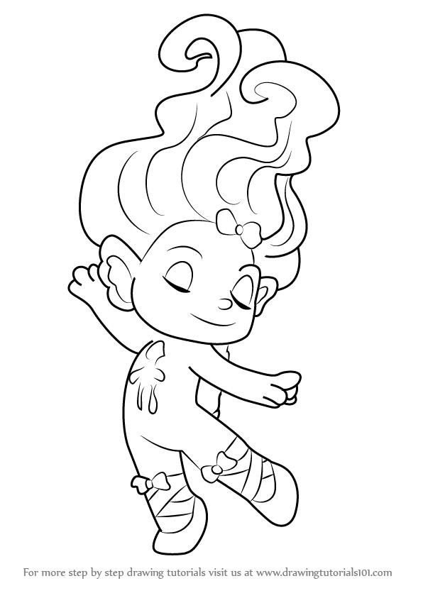 596x843 Learn How To Draw Miss Tutu From The Zelfs (The Zelfs) Step By