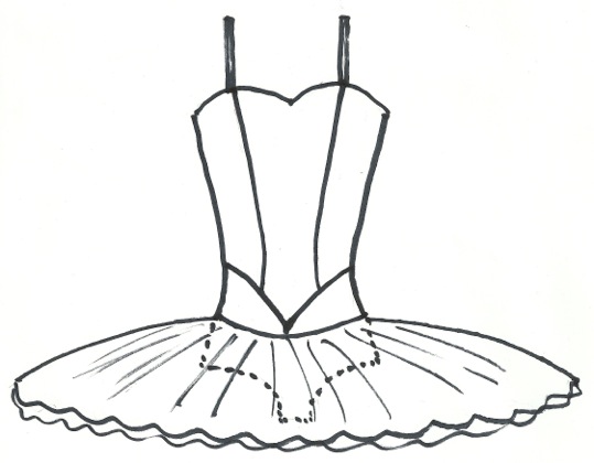 539x420 Ballerina Tutu Template