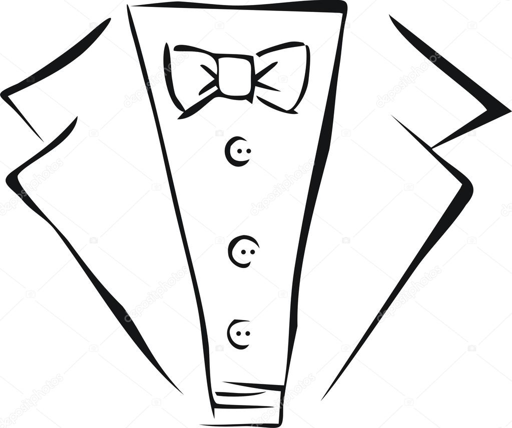 1023x856 Vector Tuxedo With Bow Tie. Doodle Style Stock Vector Halimqd