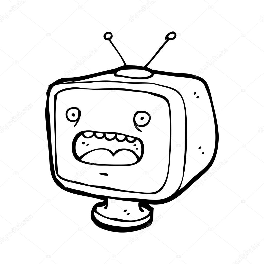 1024x1024 Tv Cartoon Stock Vector Lineartestpilot