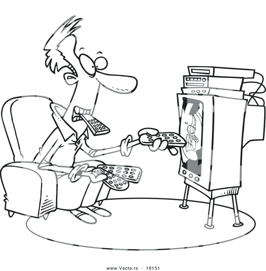 878x895 Tv Coloring Page Coloring Owl Cartoon Coloring Pages For Kids