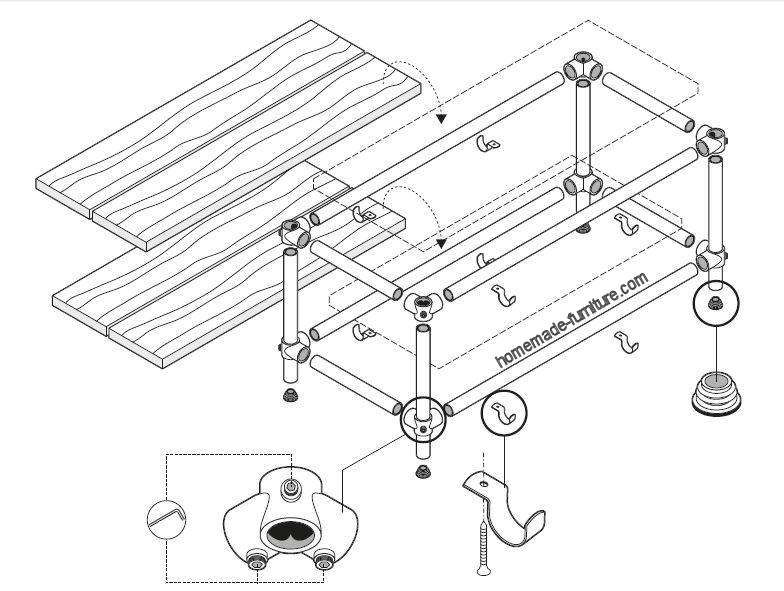 784x591 Tv Table Construction Example, Drawings For Scaffolding Pipes